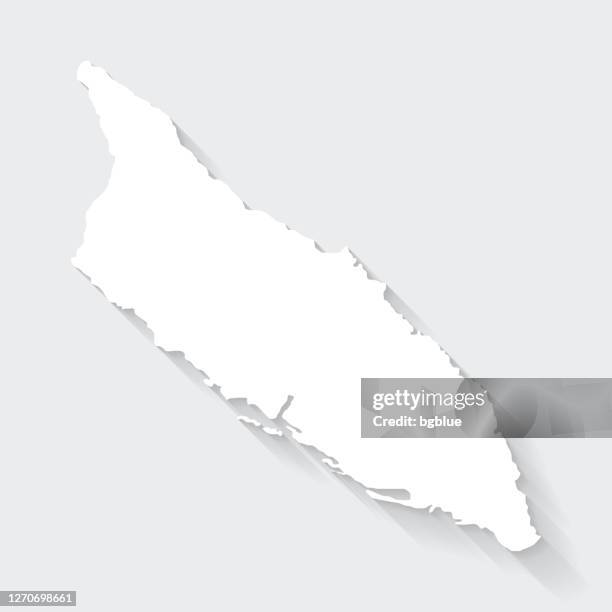 aruba map with long shadow on blank background - flat design - aruba stock illustrations