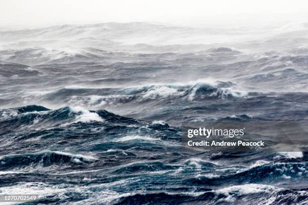 waves in sea, drake passage, antarctica - drake passage stock-fotos und bilder