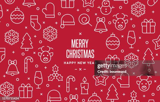 weihnachten icon hintergrund - weihnachten girlande stock-grafiken, -clipart, -cartoons und -symbole