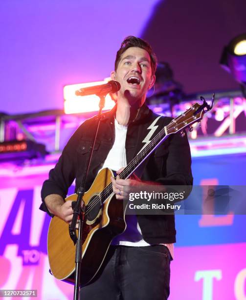 Andy Grammer performs onstage at the 27th Annual Race To Erase MS: Drive-In To Erase MS at Rose Bowl on September 04, 2020 in Pasadena, California.