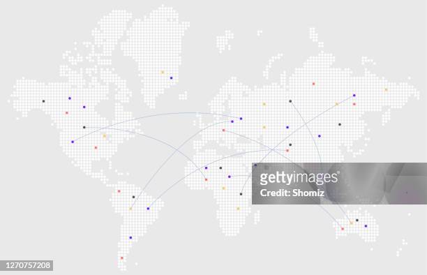 global transportation - world map stock illustrations