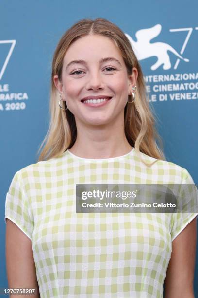 Charlotte Vega attends the photocall of the movie "Mosquito State" at the 77th Venice Film Festival on September 05, 2020 in Venice, Italy.