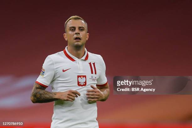 Kamil Grosicki of poland during the Nations League group match between The Netherlands and Poland on September 4, 2020 in Amsterdam, The Netherlands.