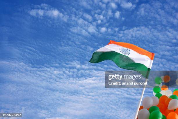 indian national flag - republic day stock-fotos und bilder