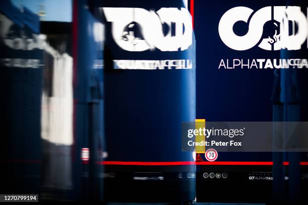 Scuderia AlphaTauri trucks during qualifying for the F1 Grand Prix of Italy at Autodromo di Monza on September 05, 2020 in Monza, Italy.