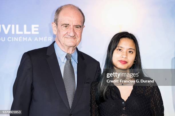 Pierre Lescure and his daughter Anna Lescure attend the "Pierre & Lescure" photocall at 46th Deauville American Film Festival on September 05, 2020...