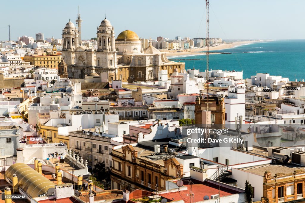 Panoramic view of Cádiz Cityscape, Spain