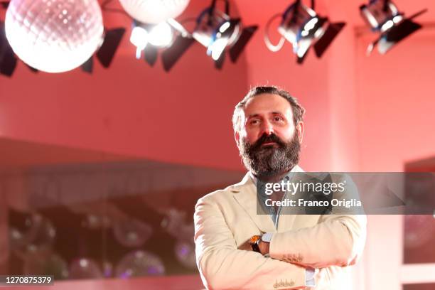 Quentin Dupieux walks the red carpet ahead of the movie "Pieces of a woman" at the 77th Venice Film Festival on September 05, 2020 in Venice, Italy.