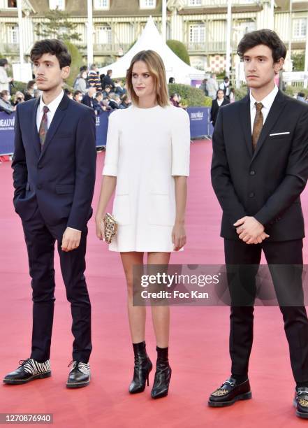 Ludovic Boukherma, Christine Gautier, Zoran Boukherma attends the "Teddy" premiere at 46th Deauville American Film Festival on September 05, 2020 in...