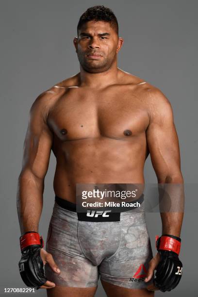 Alistair Overeem of the Netherlands poses for a portrait after his victory during the UFC Fight Night event at UFC APEX on September 05, 2020 in Las...