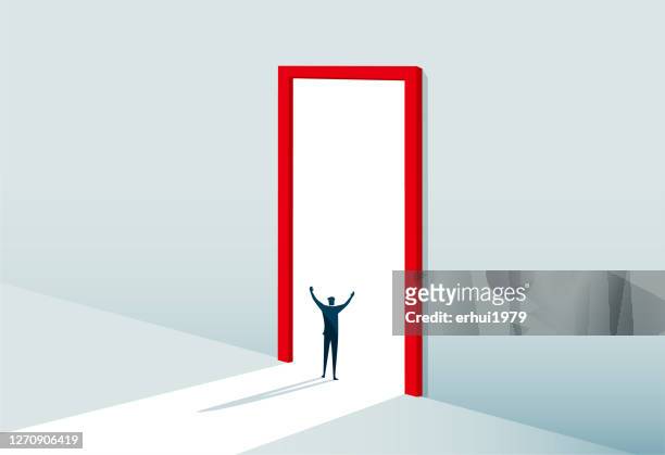 success - doorway stock illustrations