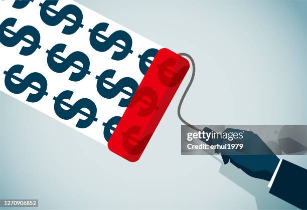 forgery - money press stock illustrations