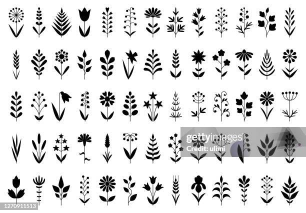 ilustraciones, imágenes clip art, dibujos animados e iconos de stock de conjunto de iconos de plantas - cereal plant