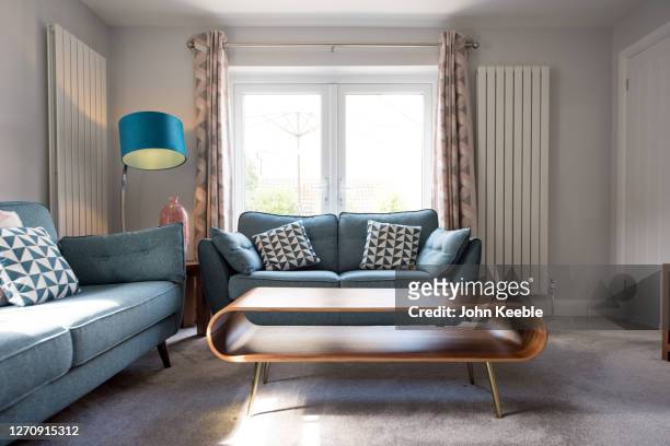 property interiors - living room stock pictures, royalty-free photos & images