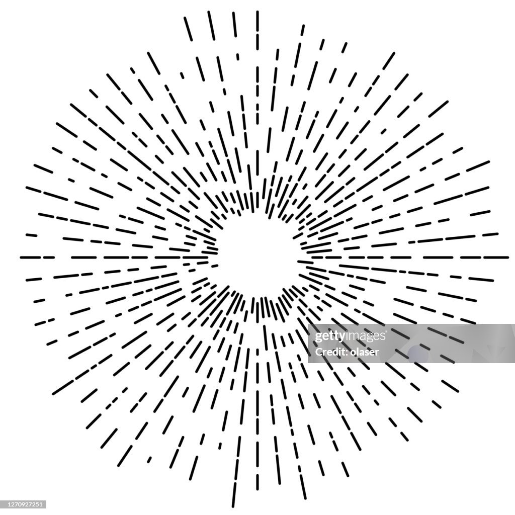 Small Rounded Lines Short Lines With Rounded Ends Radial Direction High-Res Vector Graphic ...