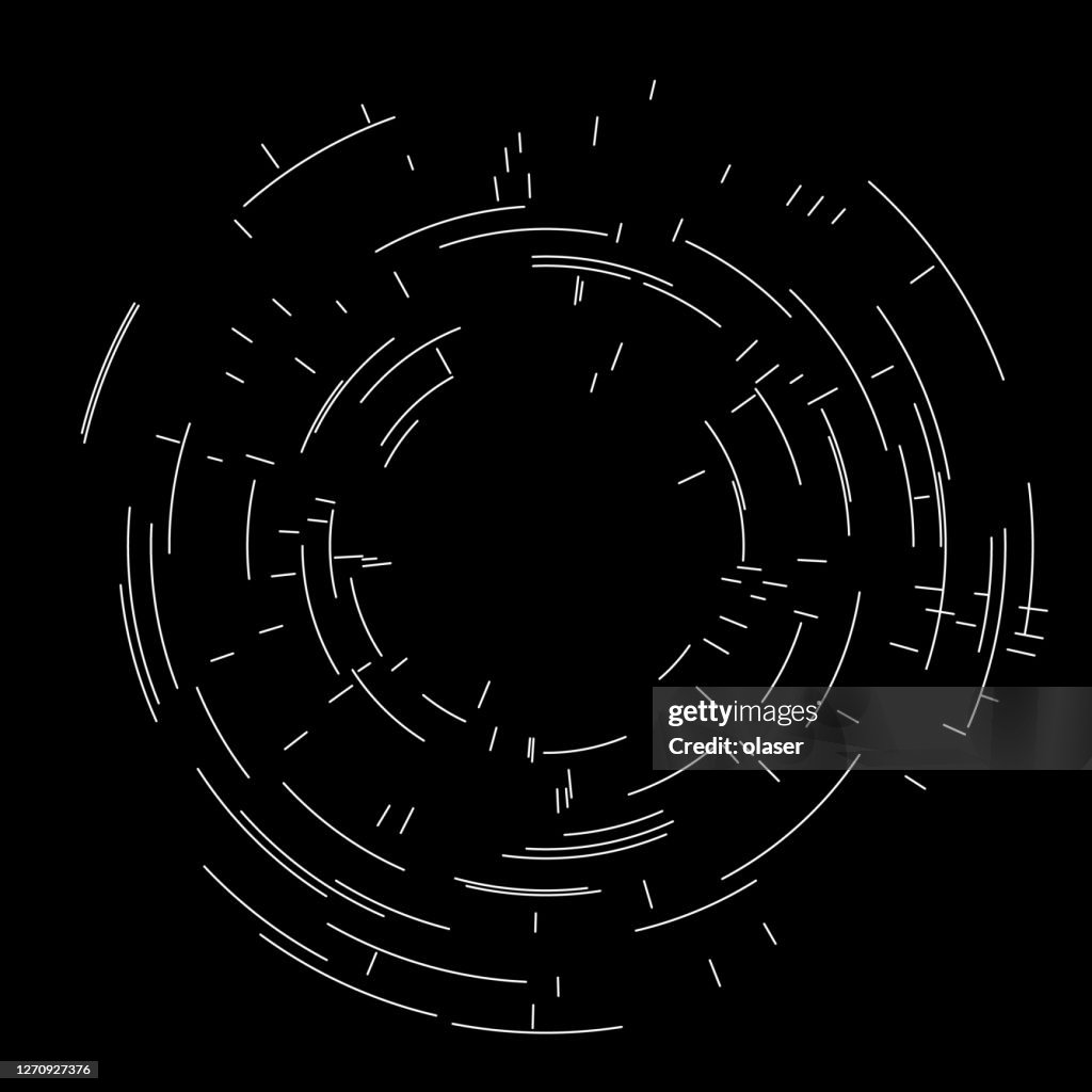 Technology: arches, and line, in concentric circles in orbit around copy space.