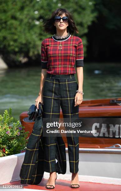 Rocío Munoz Morales is seen arriving at the Excelsior during the 77th Venice Film Festival on September 06, 2020 in Venice, Italy.