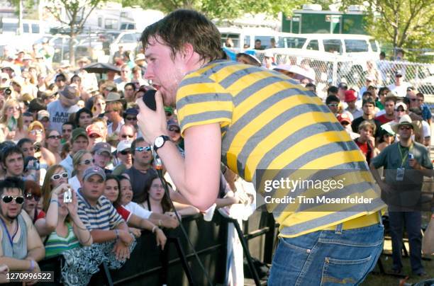 Ricky Wilson of Kaiser Chiefs performs during day three of the Austin City Limits Music Festival at Zilker Park on September 24, 2005 in Austin,...
