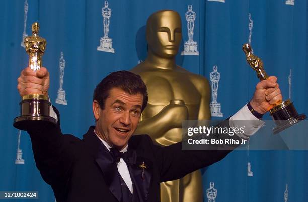 Oscar Winner Mel Gibson at Academy Awards Show, March 25, 1996 in Los Angeles, California.