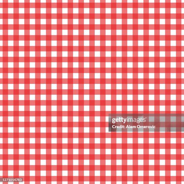 gingham pattern background texture - red plaid stock pictures, royalty-free photos & images