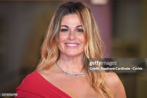 Vanessa Incontrada walks the red carpet ahead of the movie "The World To Come" at the 77th Venice Film Festival on September 06, 2020 in Venice,...