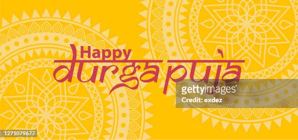 stockillustraties, clipart, cartoons en iconen met durga puja - navratri festival celebrations
