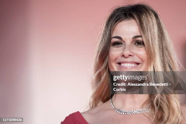 Vanessa Incontrada walks the red carpet ahead of the movie "The World To Come" at the 77th Venice Film Festival on September 06, 2020 in Venice,...