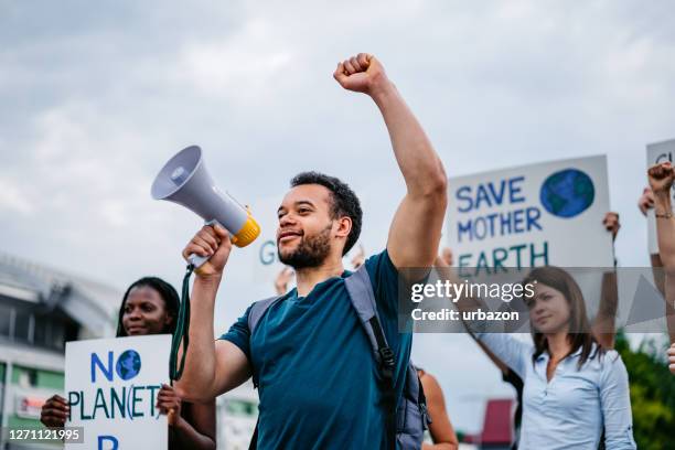 people on global strike for climate change - protestor crowd stock pictures, royalty-free photos & images