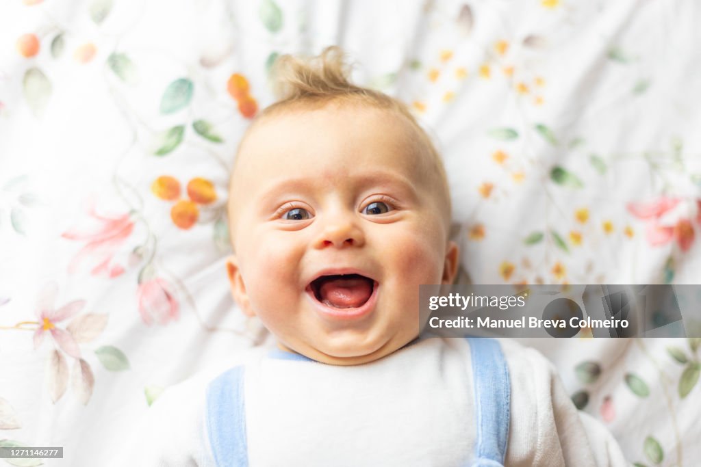 Baby laughing