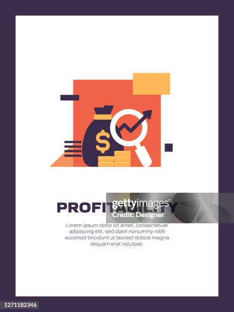 profitability flat icon, flat style vector symbol illustration. - client focused stock illustrations