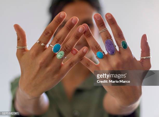 hands with rings - finger ring stock pictures, royalty-free photos & images