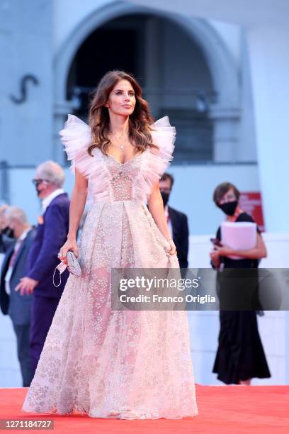 Weronika Rosati attends the red carpet of the movie "Sniegu Juz Nigdy Nie Bedzie" at the 77th Venice Film Festival on September 07, 2020 in Venice,...