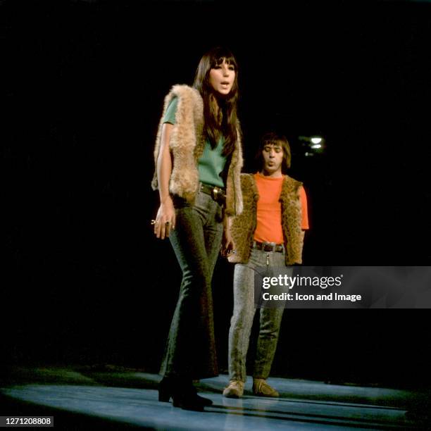 Sonny Bono , an American singer-songwriter, producer, actor, and politician and his then-wife Cher, an American singer, actress and television...