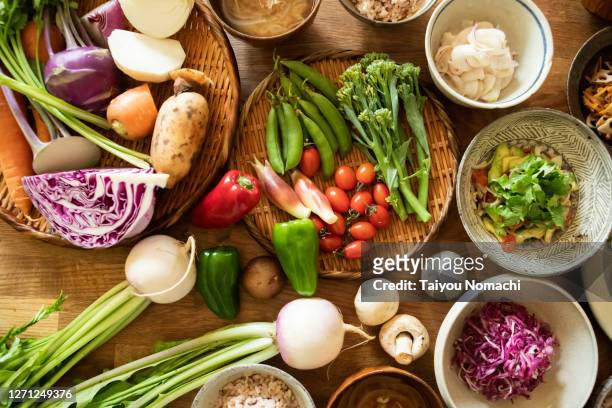 vegan food and ingredients - cooking ingredients ストックフォトと画像