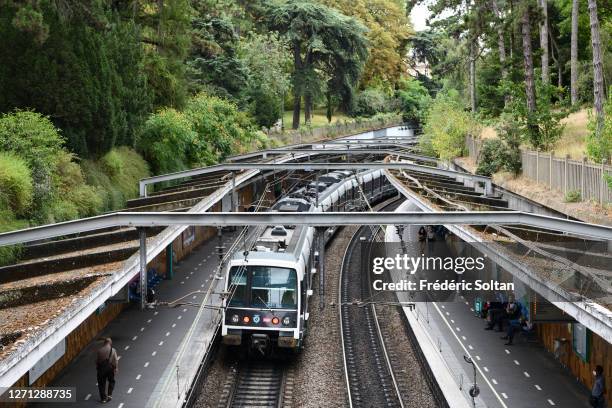 General view of a metro station RER on July 24, 2020 in Paris, France.