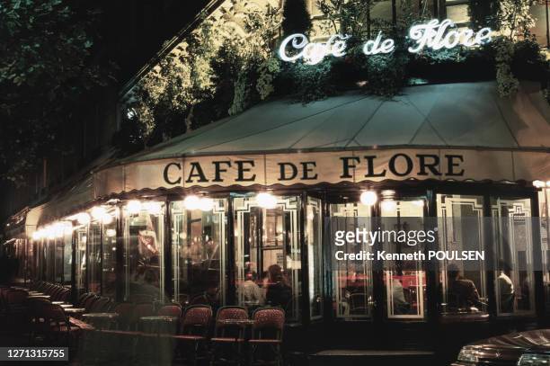 Le restaurant 'Café de Flore' à Paris, en 1991, France.