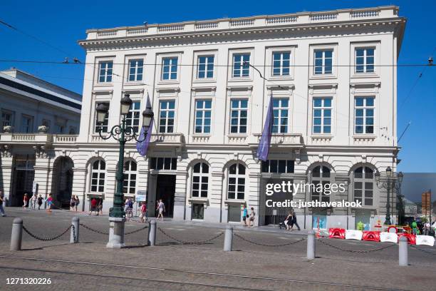 people at magritte museum in brussels - magritte museum stock pictures, royalty-free photos & images