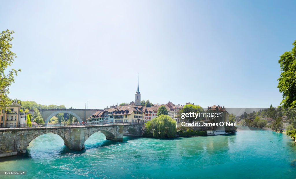 Bern centre and Aare River, Switzerland