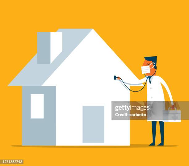 illustrations, cliparts, dessins animés et icônes de inspection à domicile - diagnostic immobilier