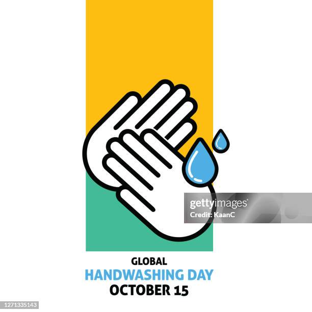 global handwashing day concept, 15 october stock illustration - hand hygiene day stock illustrations