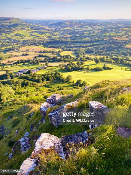 rural welsh landscape - monmouthshire stock pictures, royalty-free photos & images