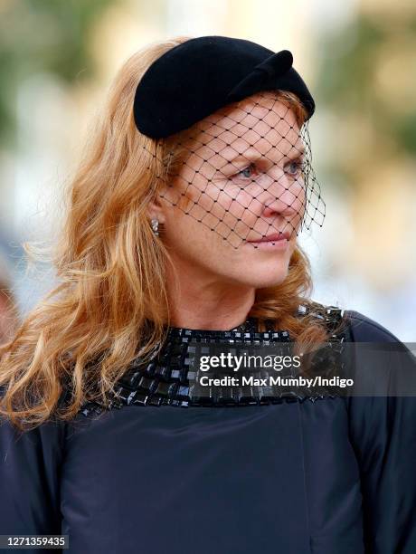 Sarah Ferguson, Duchess of York attends the funeral of Mark Birley at St Paul's Church, Knightsbridge on September 19, 2007 in London, England.