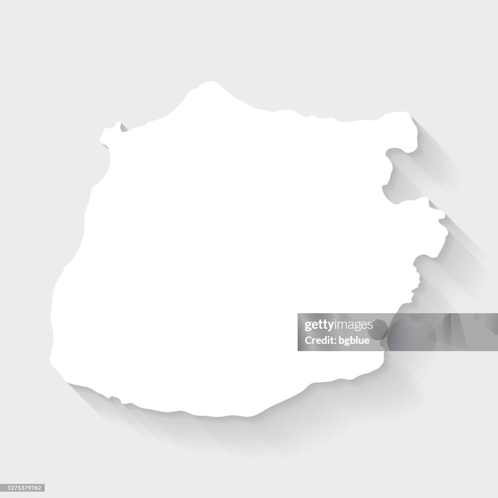 Sab Map Backround Saba Map With Long Shadow On Blank Background Flat Design High-Res ...