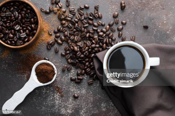 coffee - grão de café tostado imagens e fotografias de stock