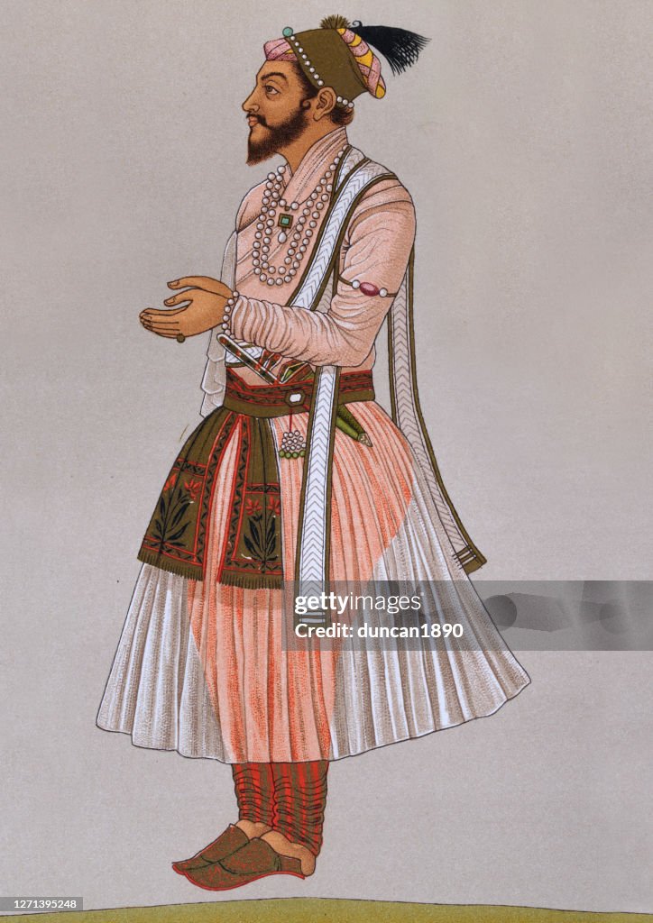 Radjput Costume Of Indian Rajput Traditional Fashions India 19th Century High ...