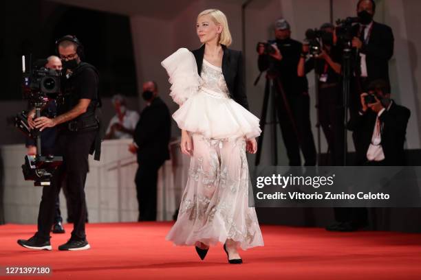 Venezia77 Jury President Cate Blanchett walks the red carpet ahead of the movie "Di Yi Lu Xiang" at the 77th Venice Film Festival on September 08,...