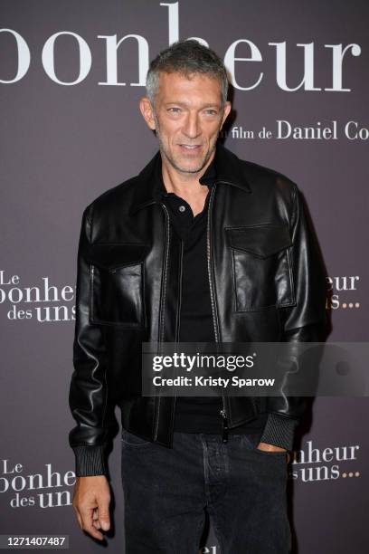 Actor of the movie Vincent Cassel attends the "Le Bonheur Des Uns" Premiere at Pathe Opera on September 08, 2020 in Paris, France.