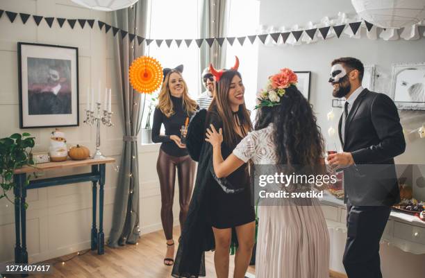 halloween home party - october 28 stock pictures, royalty-free photos & images