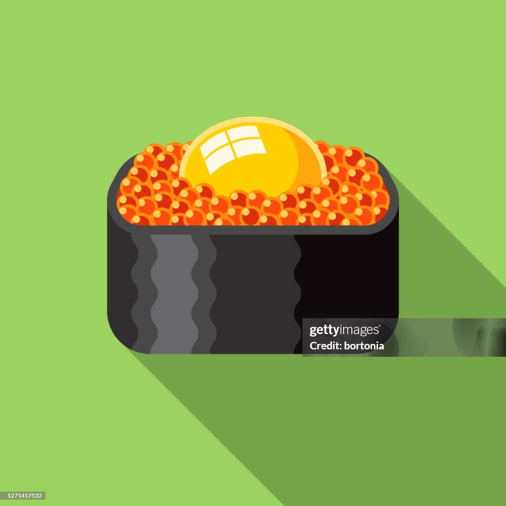 Tobiko Flying Fish Roe with Quail Egg Sushi Icon