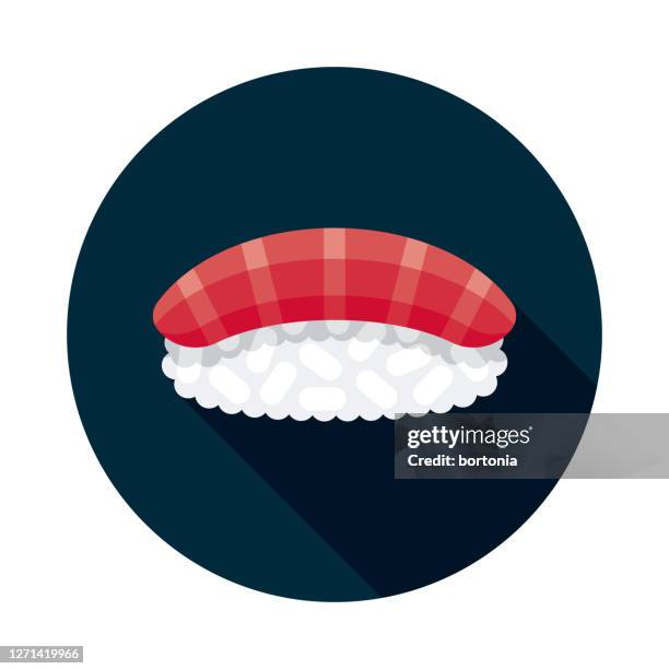 maguro tuna sushi icon - tuna steak stock illustrations